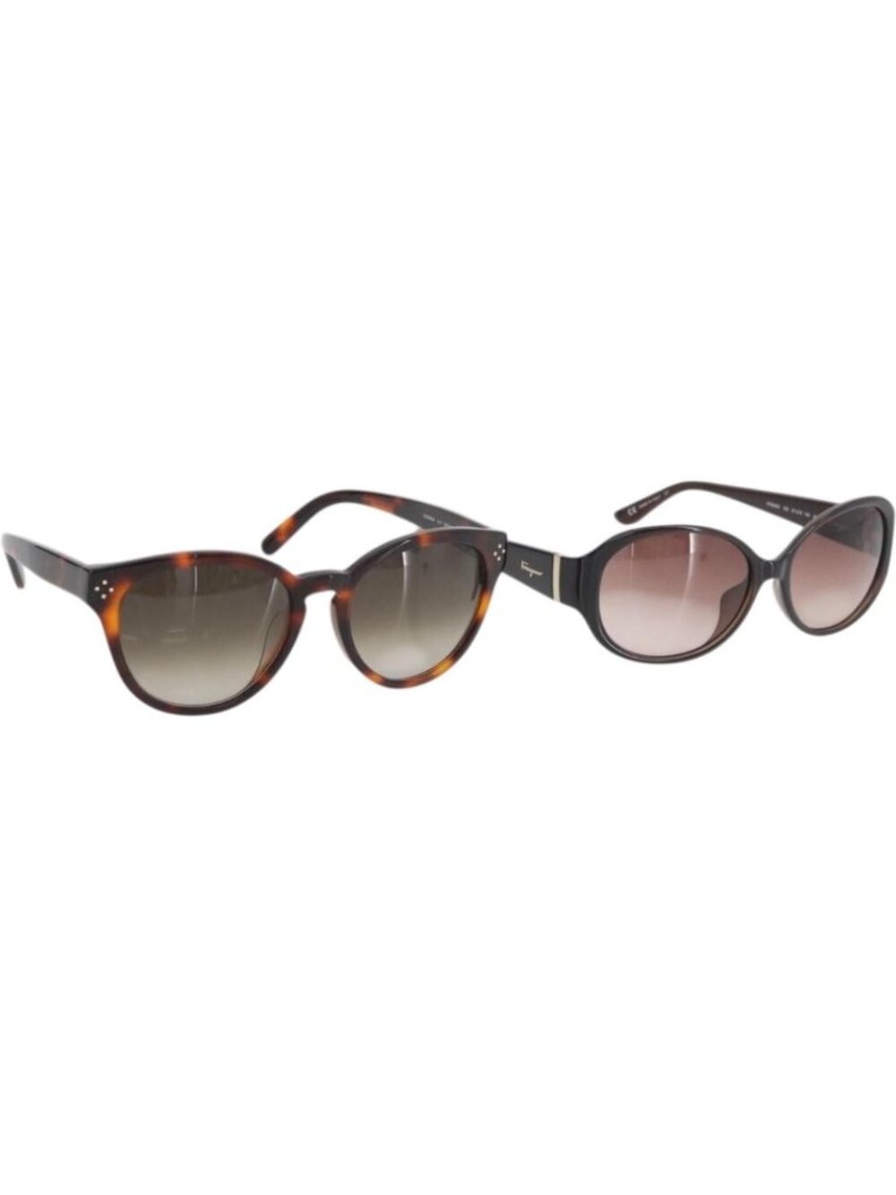 Salvatore Ferragamo Chloe Sunglasses plastic 2 Set Brown
